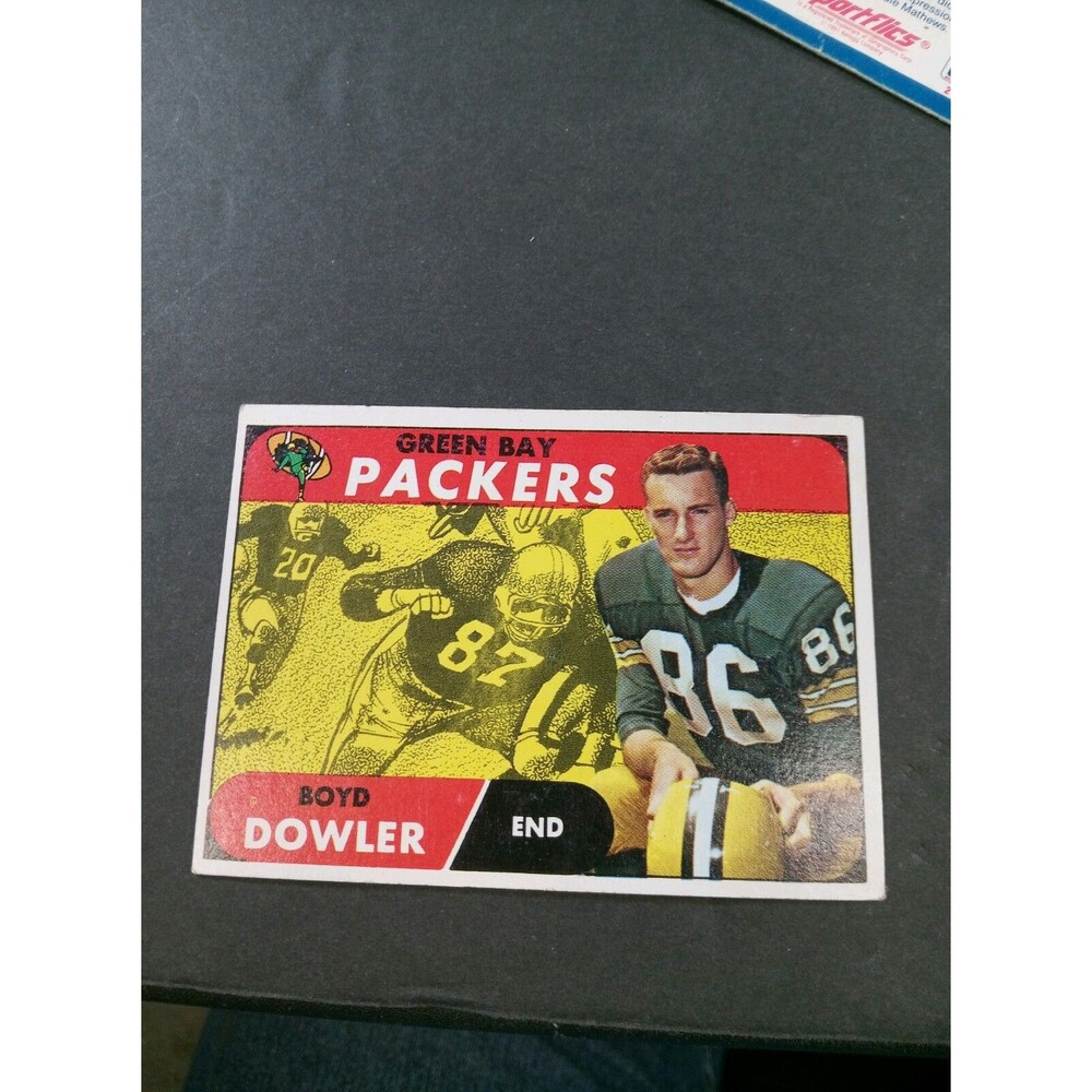 Vintage 1968 TOPPS FOOTBALL #105 BOYD DOWLER!! Packers NFL Collectable Card